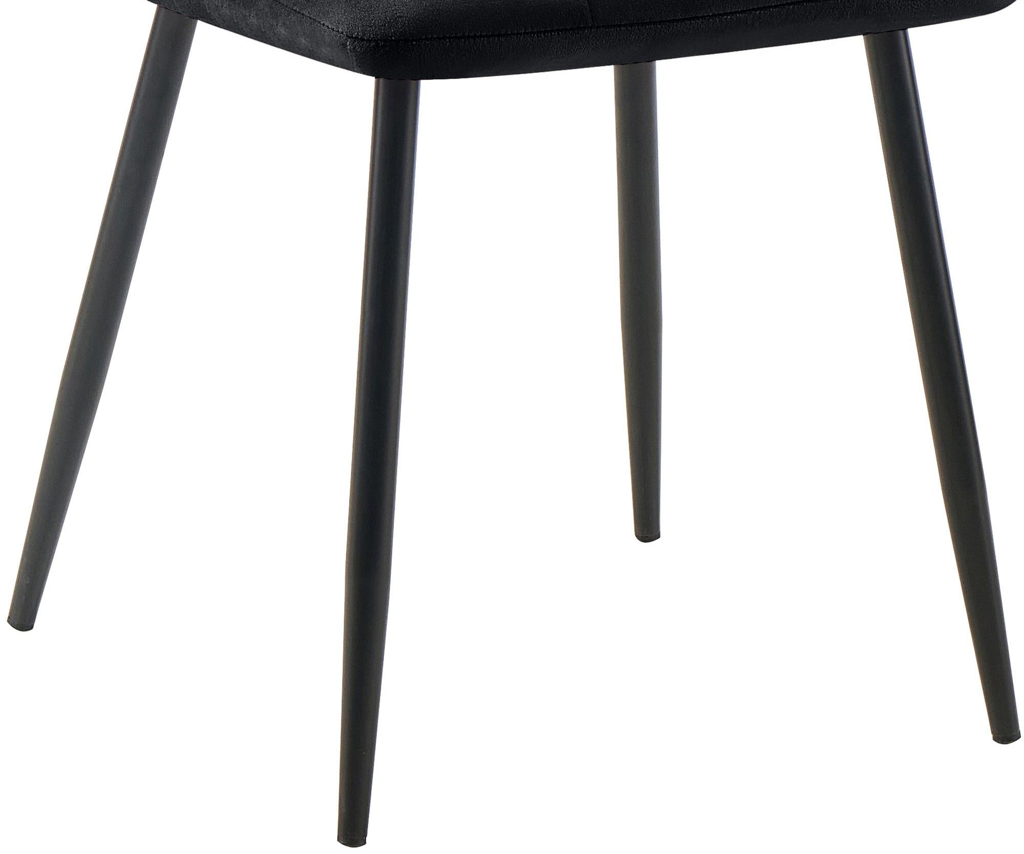 2er Set Esszimmerstuhl Tilde Samt - schwarz by Dropshipping-Europe – Esszimmerstühle
