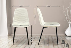 Stuhl Giverny Stoff - creme