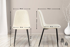 Stuhl Giverny Samt - creme