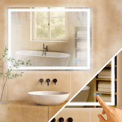 Badspiegel Jaffrey 60x80 ohne Bluetooth - klarglas