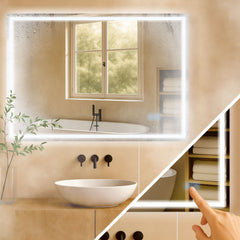 Badspiegel Jaffrey 70x100 ohne Bluetooth - klarglas