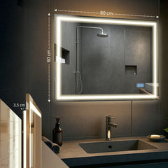 Badspiegel Jaffrey 60x80 mit Bluetooth - klarglas