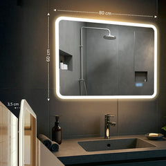 Badspiegel Jericho 60x80 mit Bluetooth - klarglas