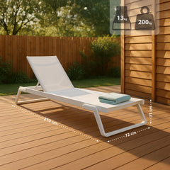 Sonnenliege Tropic - weiß