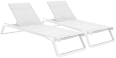 2er Set Sonnenliege Tropic - weiß