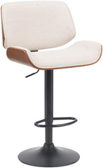 Barhocker Beverley B Stoff - walnuss/creme