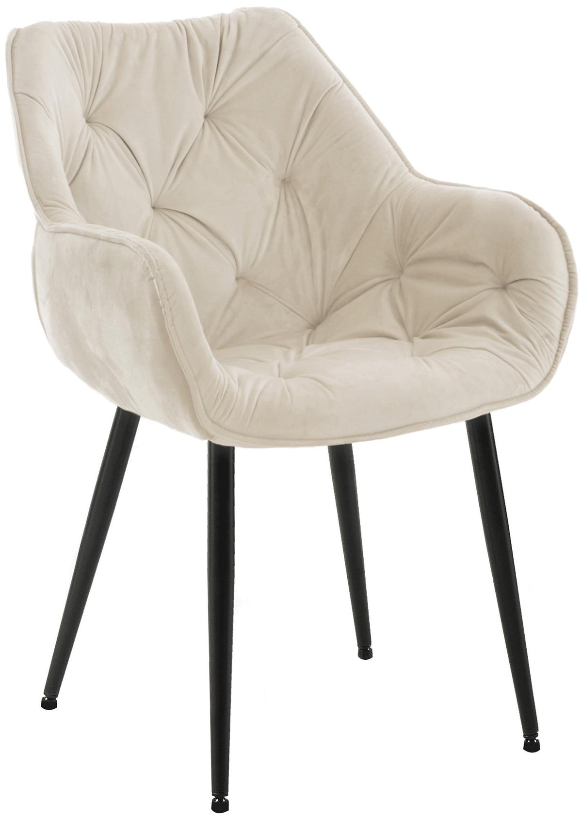 Stuhl Tanna Samt - creme