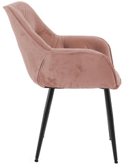 Stuhl Tanna Samt - rosa