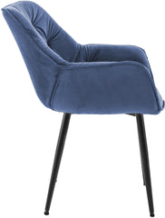2er Set Stuhl Tanna Samt - blau