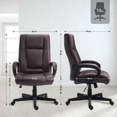Bürostuhl XL Sparta Kunstleder - braun