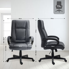 Bürostuhl XL Sparta Kunstleder - grau