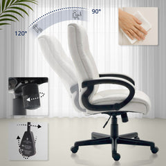 Bürostuhl XL Sparta Kunstleder - weiß