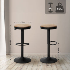 2er Set Barhocker Pitas - natura