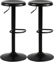 Set di 2 barhocker Williston neri, eleganti e regolabili, ideali per cucina e bar, comfort moderno e design raffinato.
