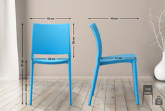 2er Set Stuhl Meton - blau