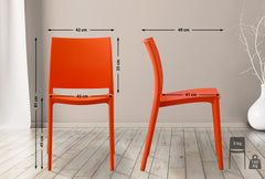 2er Set Stuhl Meton - orange