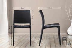 2er Set Stuhl Meton - schwarz