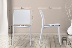 2er Set Stuhl Meton - weiß