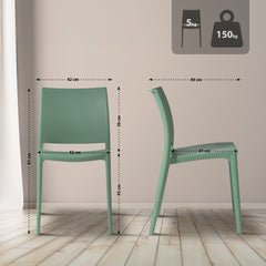 2er Set Stuhl Meton - oliv