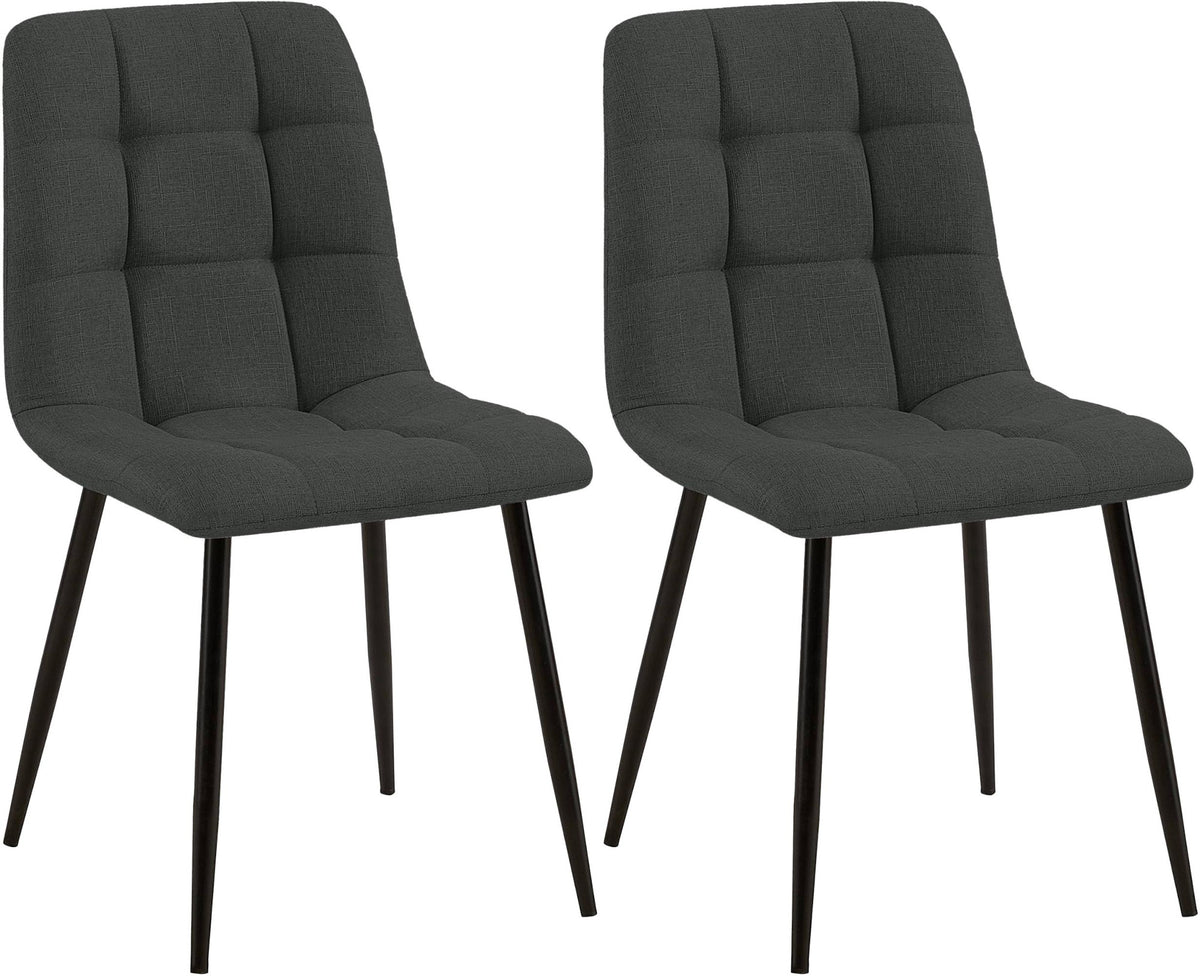 2er Set Esszimmerstuhl Tilde Stoff - dunkelgrau by Dropshipping-Europe – Esszimmerstühle