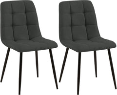 2er Set Esszimmerstuhl Tilde Stoff - dunkelgrau by Dropshipping-Europe – Esszimmerstühle