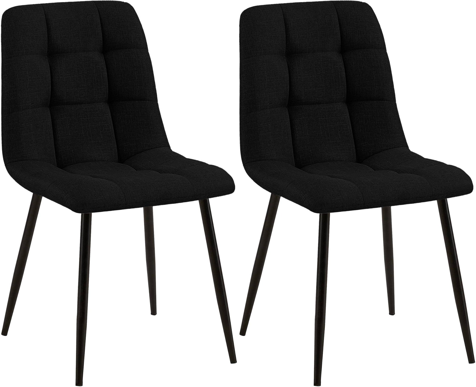 2er Set Esszimmerstuhl Tilde Stoff - schwarz by Dropshipping-Europe – Esszimmerstühle
