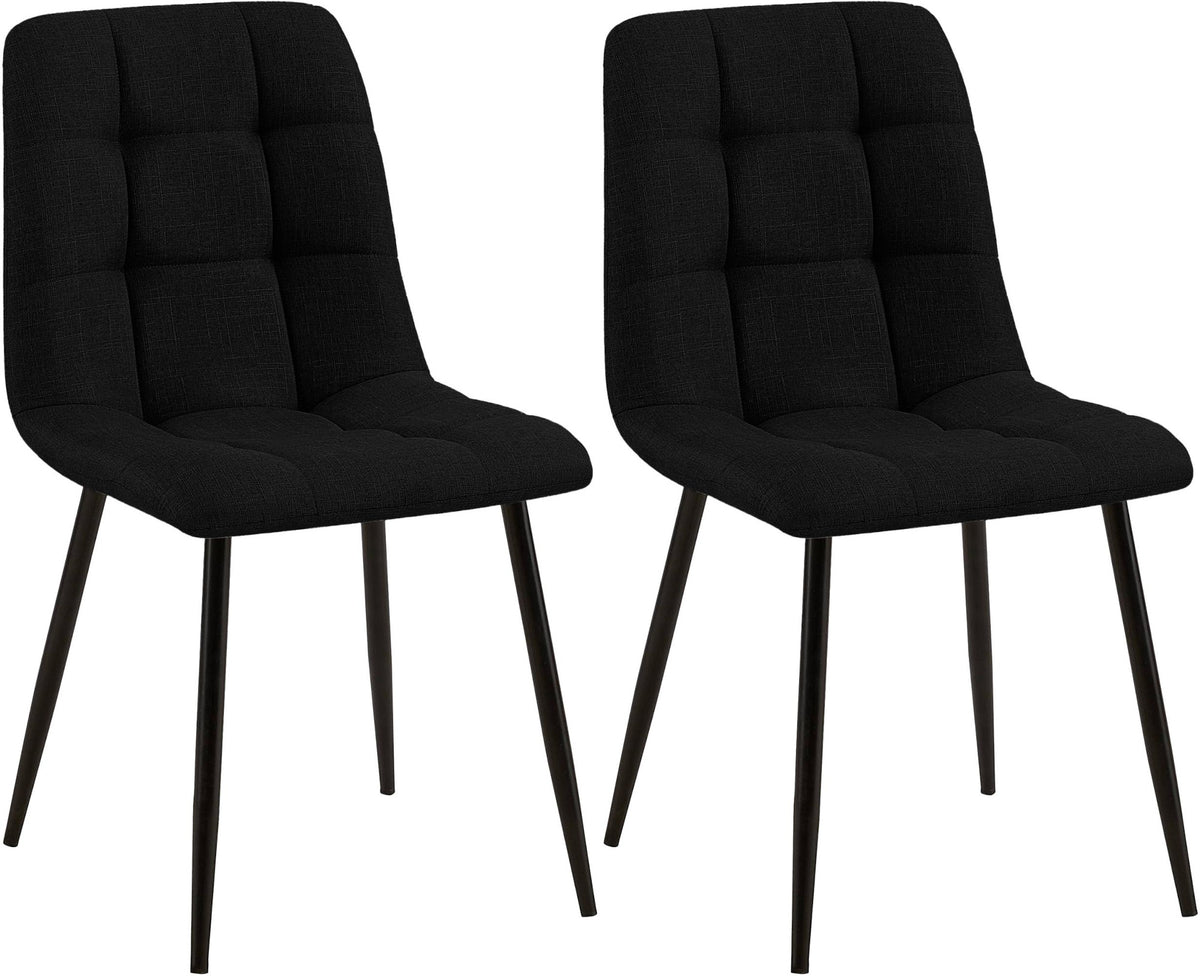 2er Set Esszimmerstuhl Tilde Stoff - schwarz by Dropshipping-Europe – Esszimmerstühle