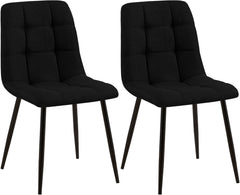 2er Set Esszimmerstuhl Tilde Stoff - schwarz by Dropshipping-Europe – Esszimmerstühle