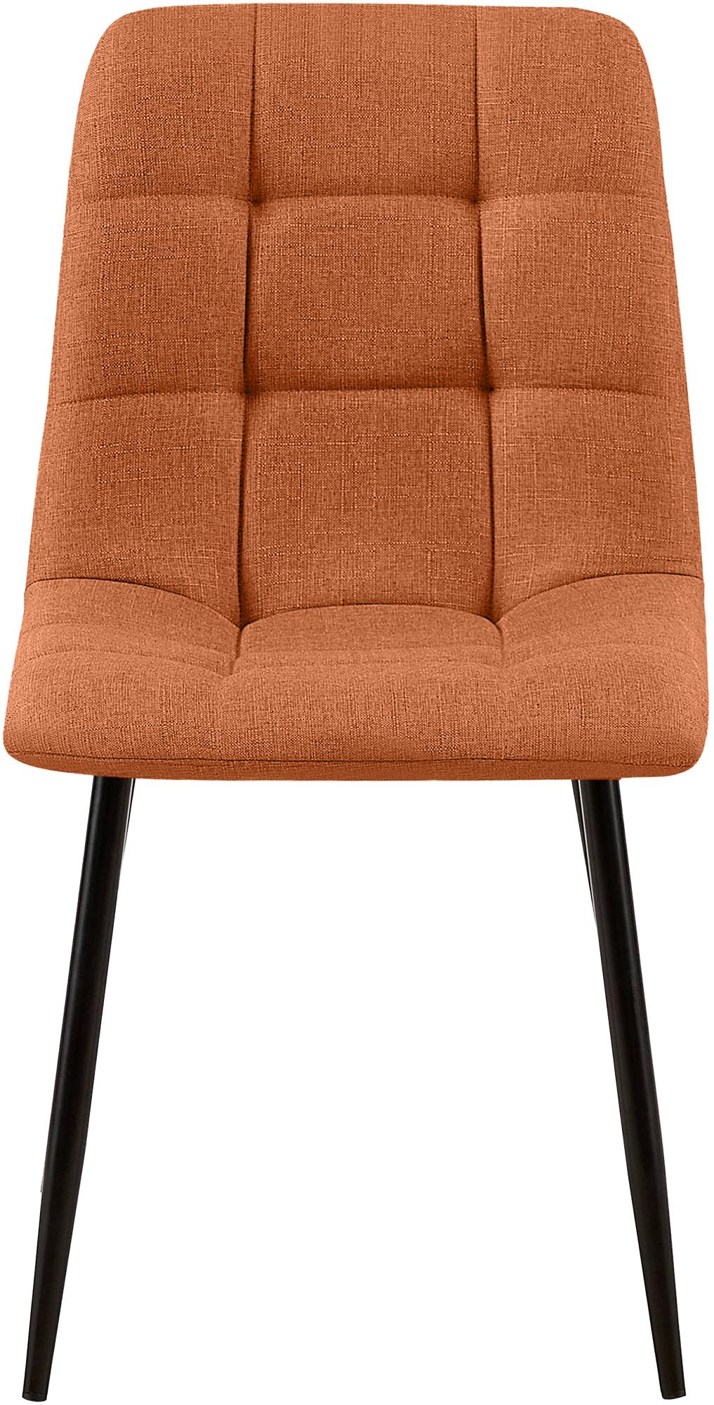 2er Set Esszimmerstuhl Tilde Stoff - orange by Dropshipping-Europe – Esszimmerstühle