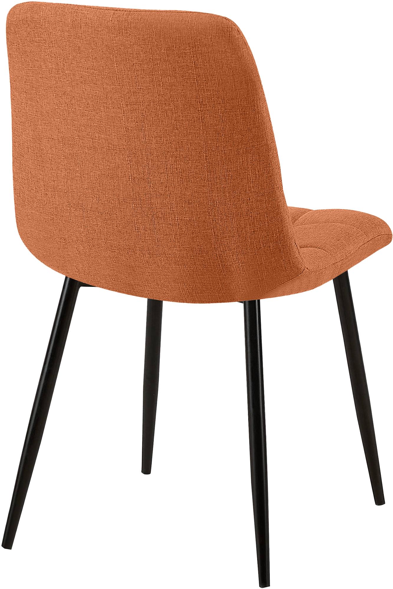 2er Set Esszimmerstuhl Tilde Stoff - orange by Dropshipping-Europe – Esszimmerstühle