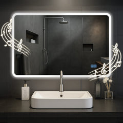 Badspiegel Jericho 70x100 mit Bluetooth - klarglas