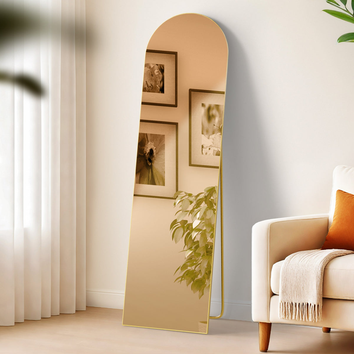 Spiegel Moline 140x40 cm - gold glanz