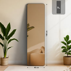 Spiegel Gurnee 140x40 cm - schwarz-matt