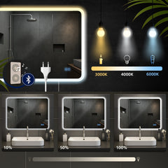 Badspiegel Jericho 60x80 mit Bluetooth - klarglas