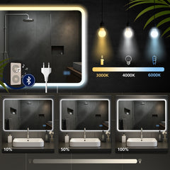 Badspiegel Jericho 70x100 mit Bluetooth - klarglas