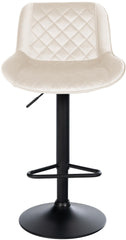2er Set Barhocker Kasson Samt - creme