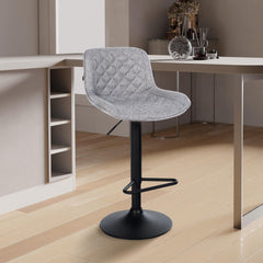 2er Set Barhocker Kasson Stoff - grau