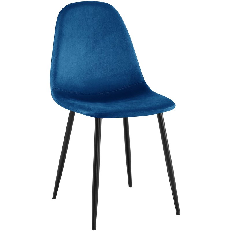 Esszimmerstuhl Napier Samt - blau