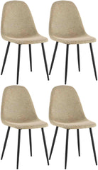 4er Set Esszimmerstühle Napier Stoff - taupe