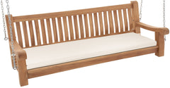 Schaukelbank Joyce mit Sitzkissen 180 cm + teak - creme