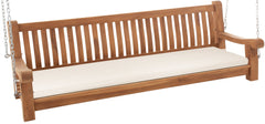 Schaukelbank Joyce mit Sitzkissen 200 cm + teak - creme