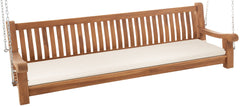 Schaukelbank Joyce mit Sitzkissen 220 cm + teak - creme