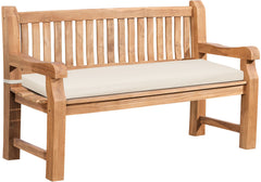 Teakbank Jackson mit Sitzkissen 150 cm + teak - creme