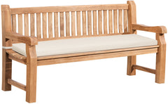 Teakbank Jackson mit Sitzkissen 180 cm + teak - creme
