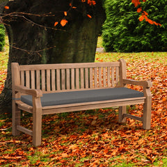 Teakbank Jackson mit Sitzkissen 180 cm + teak - dunkelgrau