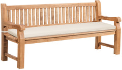 Teakbank Jackson mit Sitzkissen 200 cm + teak - creme
