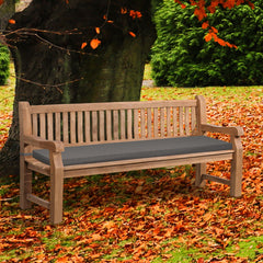 Teakbank Jackson mit Sitzkissen 200 cm + teak - dunkelgrau