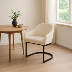 Esszimmerstuhl Jarik Vintage Samt - creme