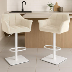 Barhocker Damaso W Cord - creme