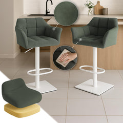 Barhocker Damaso W Cord - gr�n